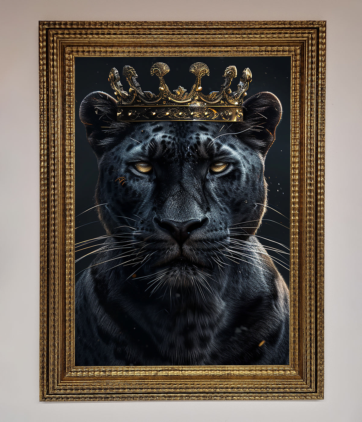 King Panther Framed Wall Art print