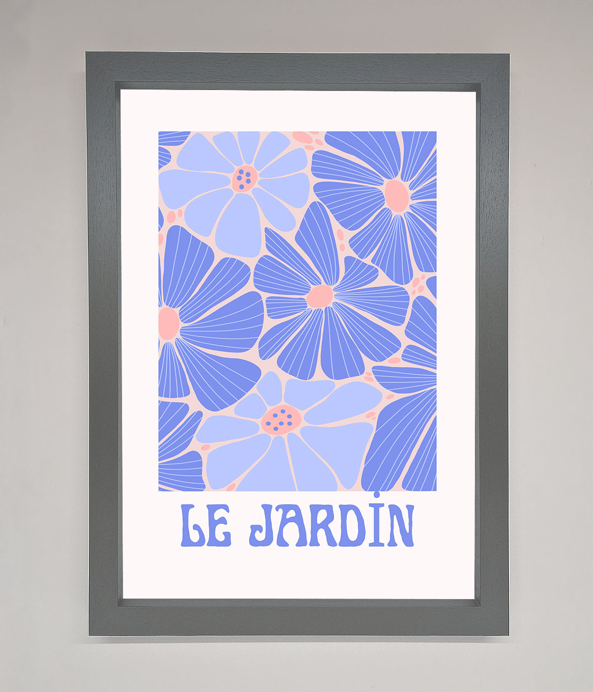 Le Jardin Blue Framed Poster print