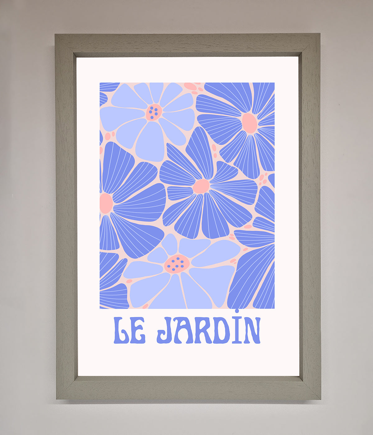 Le Jardin Blue Framed Poster print