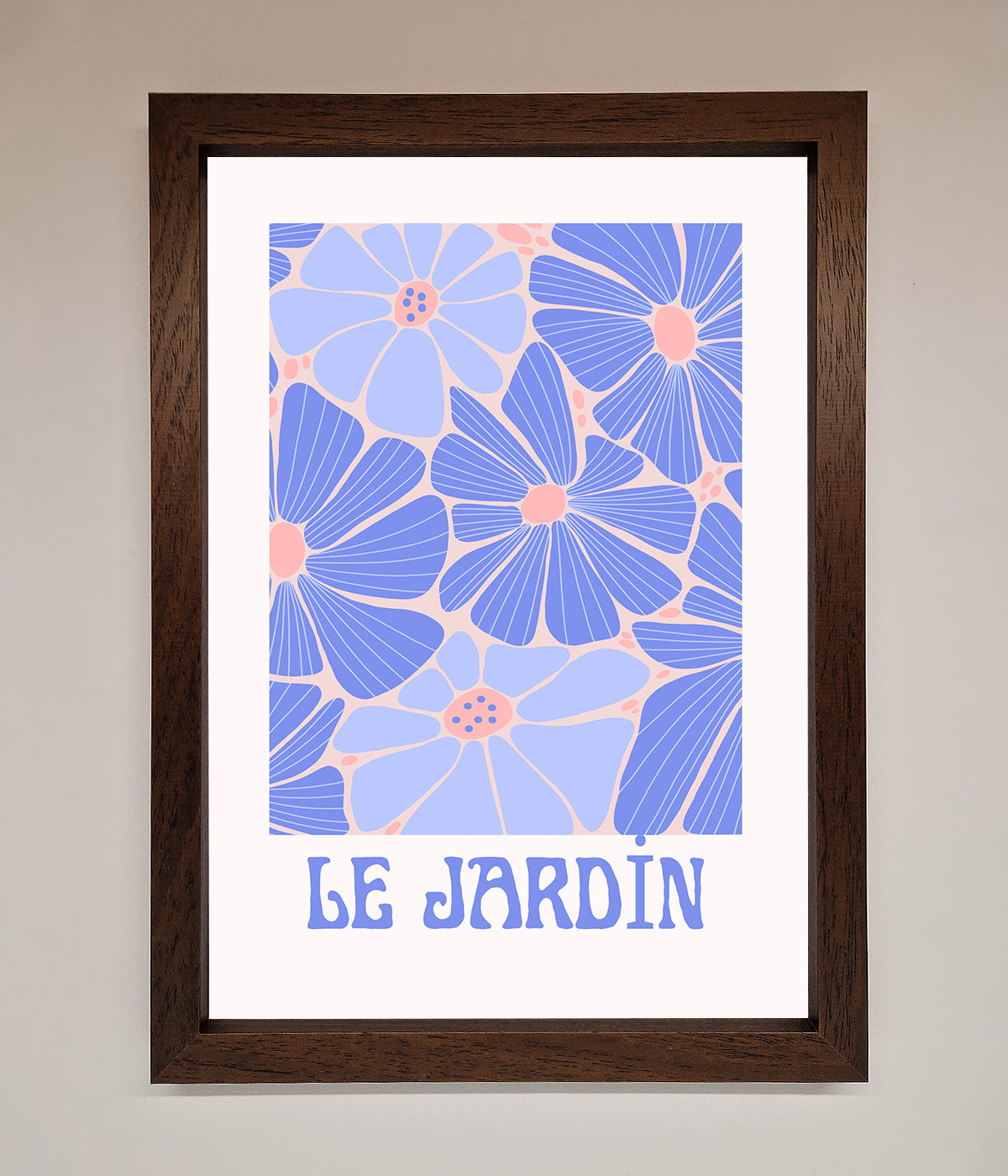 Le Jardin Blue Framed Poster print