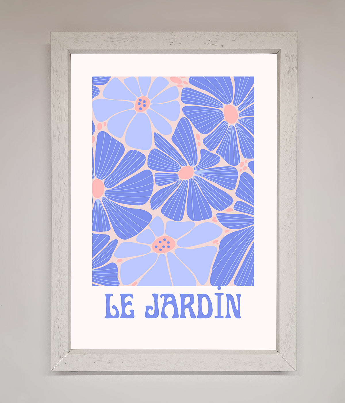 Le Jardin Blue Framed Poster print