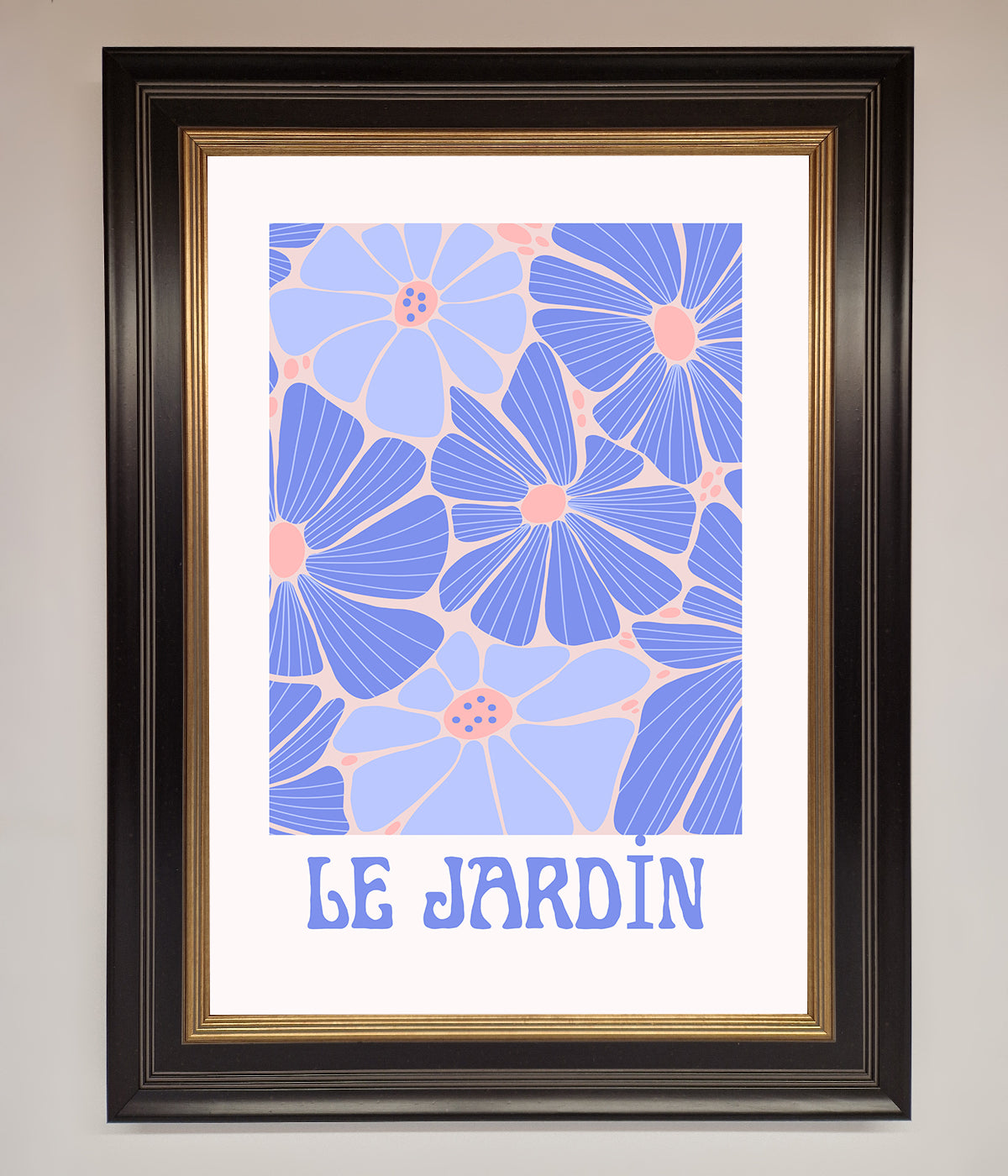 Le Jardin Blue Framed Poster print