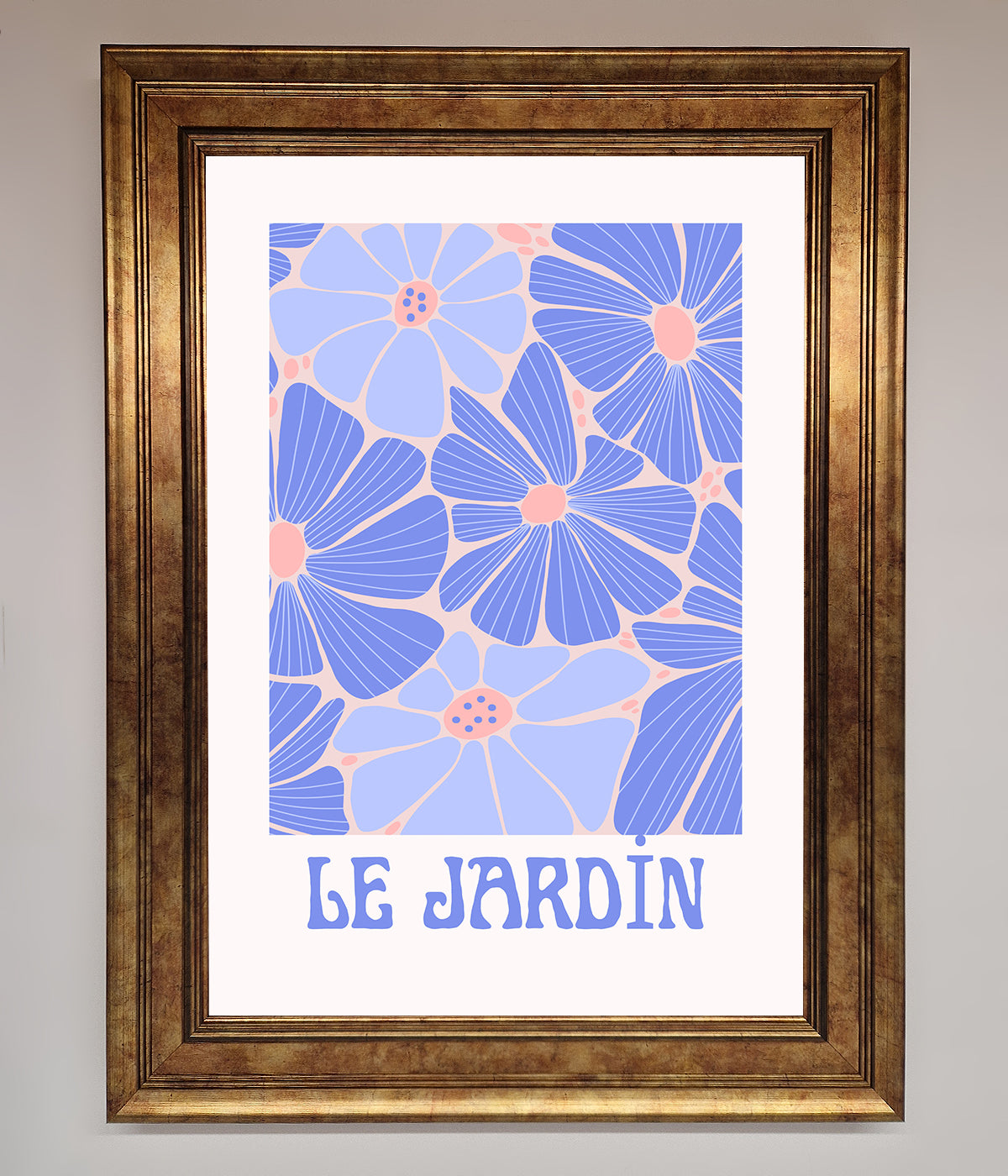 Le Jardin Blue Framed Poster print