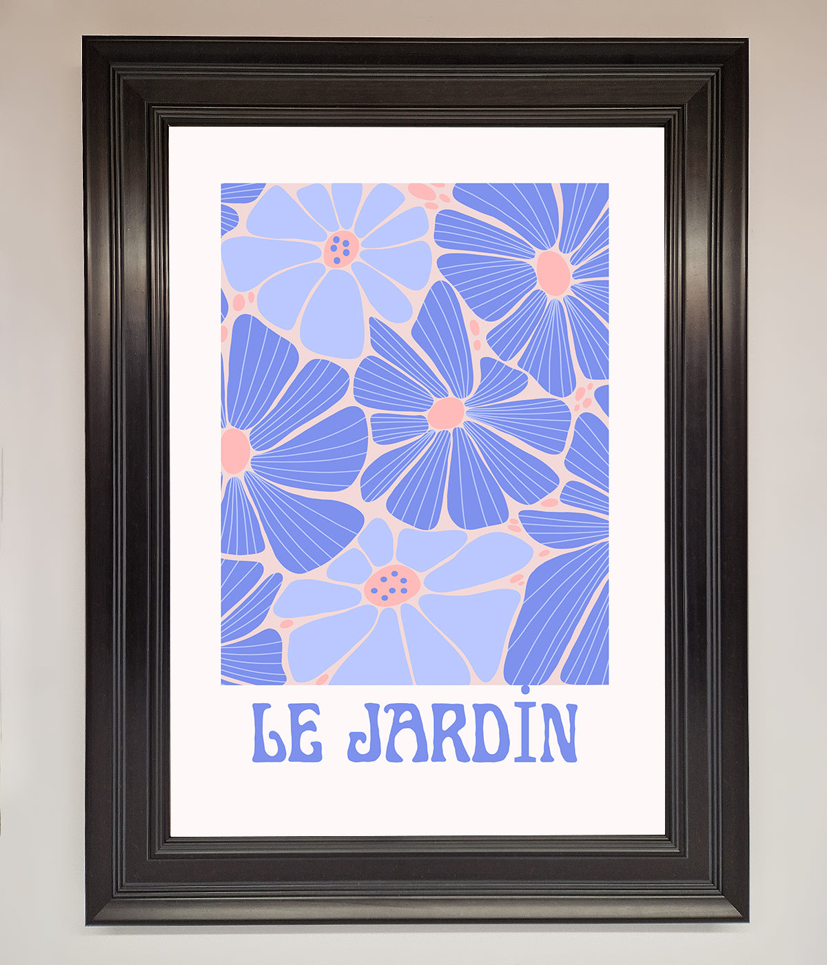 Le Jardin Blue Framed Poster print