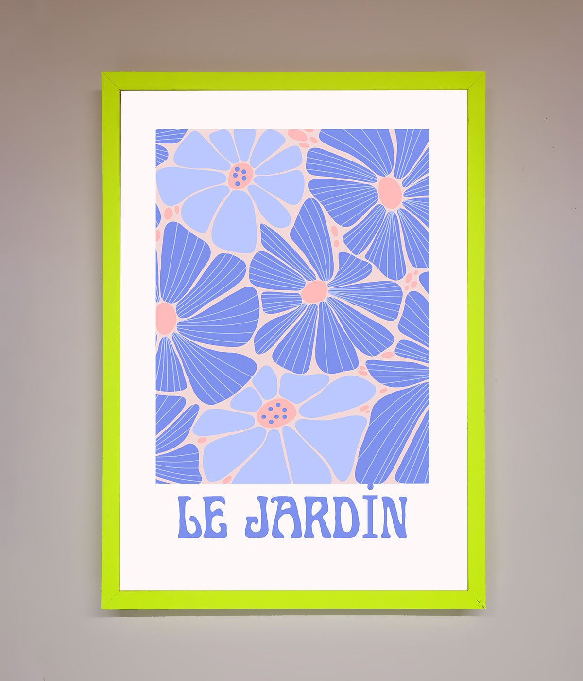 Le Jardin Blue Framed Poster print