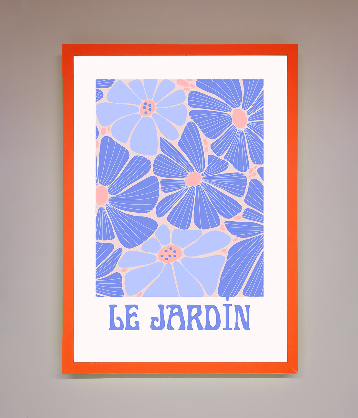 Le Jardin Blue Framed Poster print