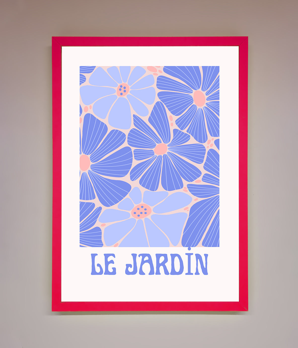 Le Jardin Blue Framed Poster print