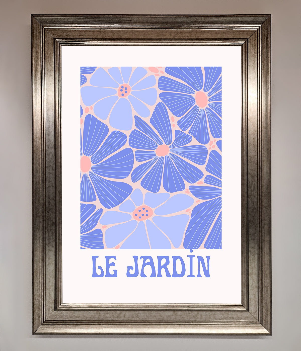 Le Jardin Blue Framed Poster print