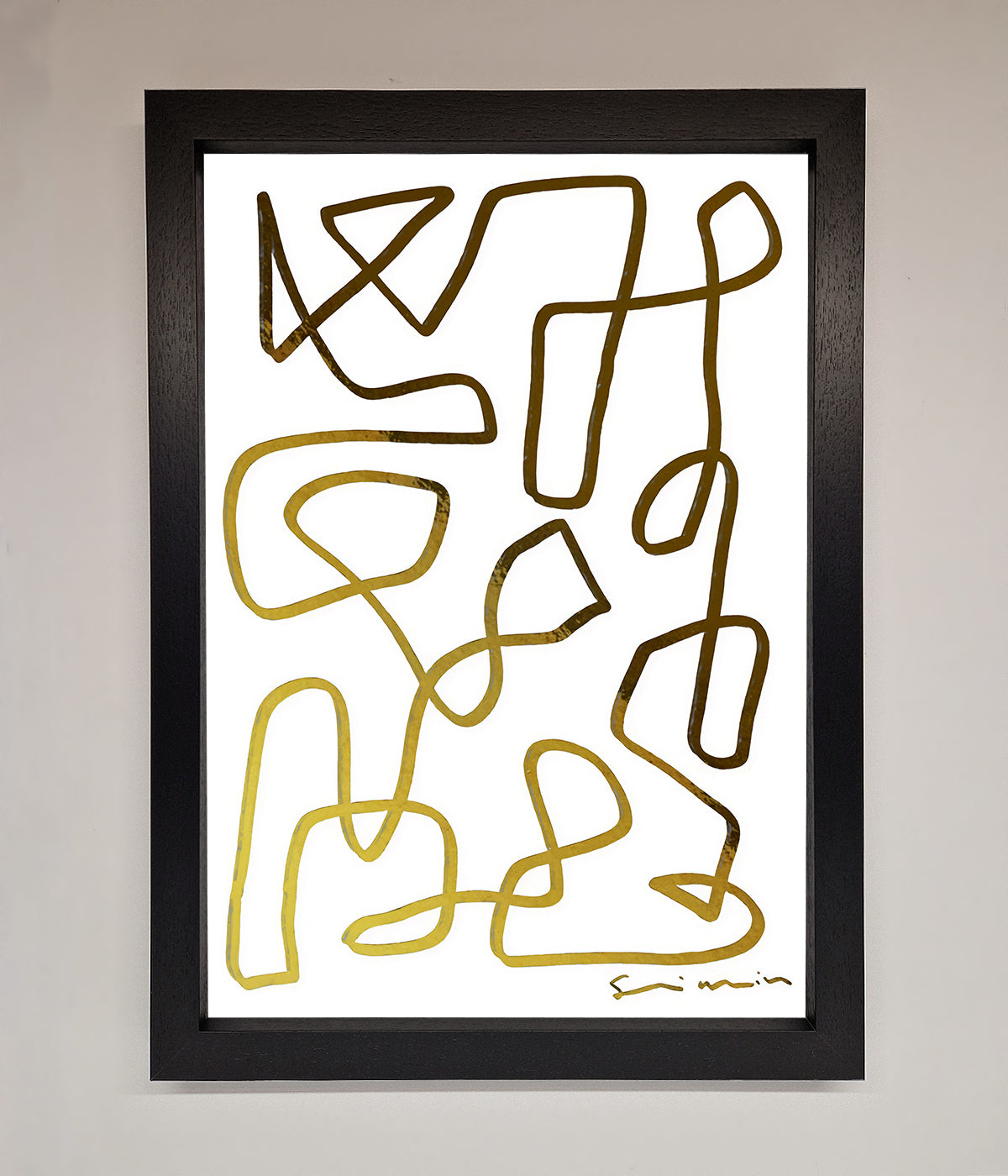 Line Squiggle Foil Print print