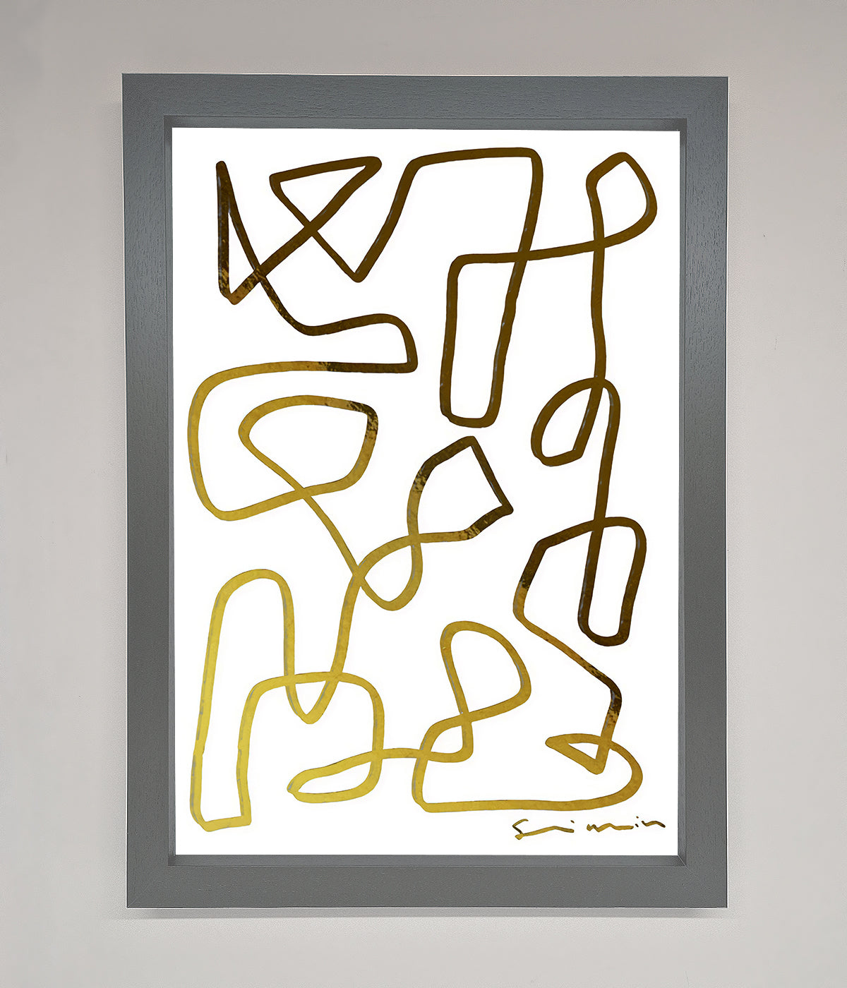 Line Squiggle Foil Print print