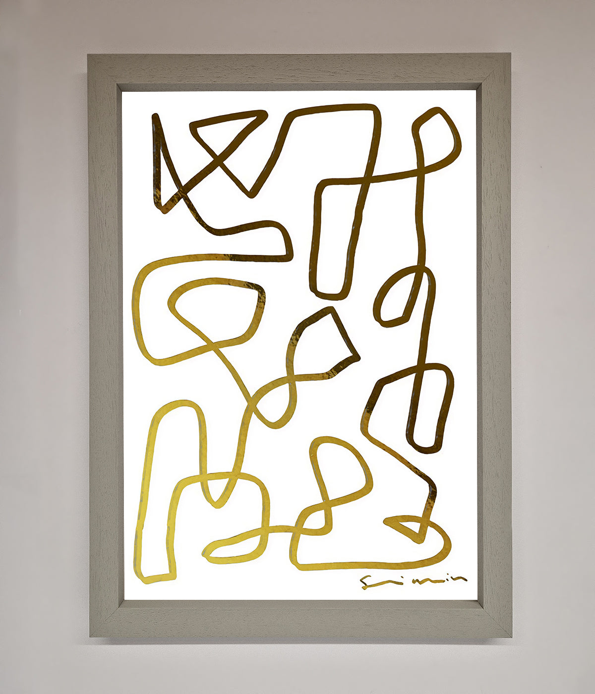 Line Squiggle Foil Print print