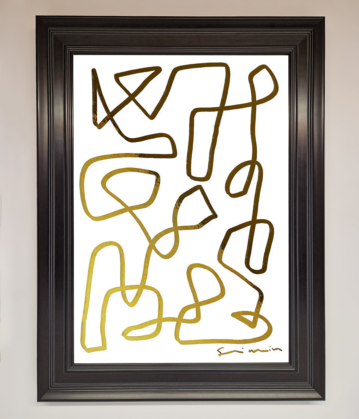 Line Squiggle Foil Print print