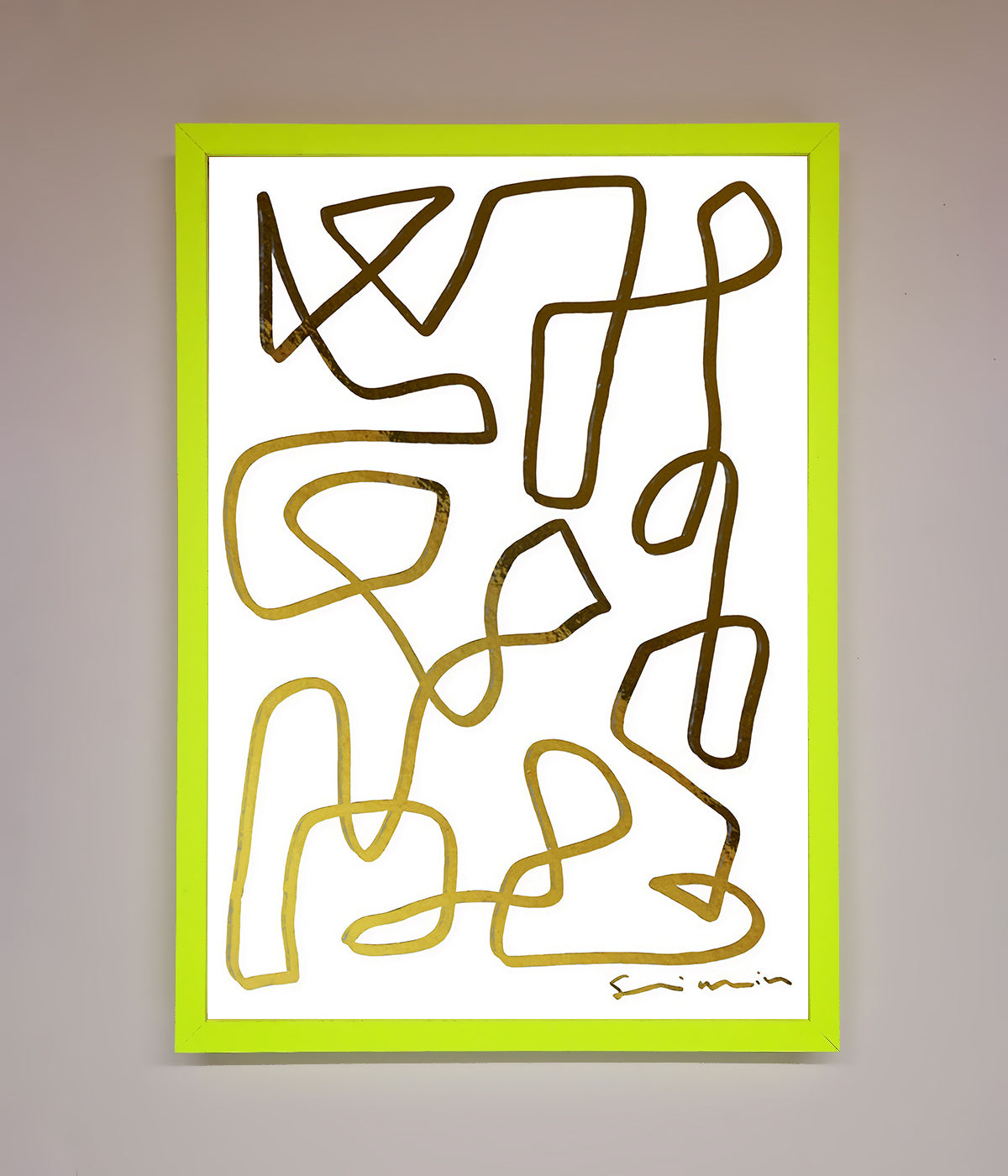 Line Squiggle Foil Print print