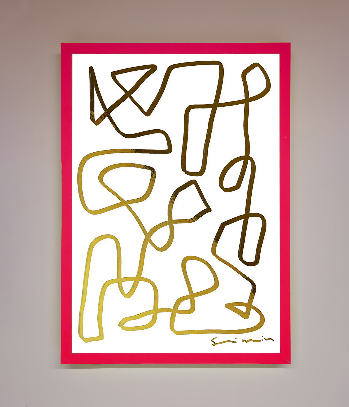 Line Squiggle Foil Print print