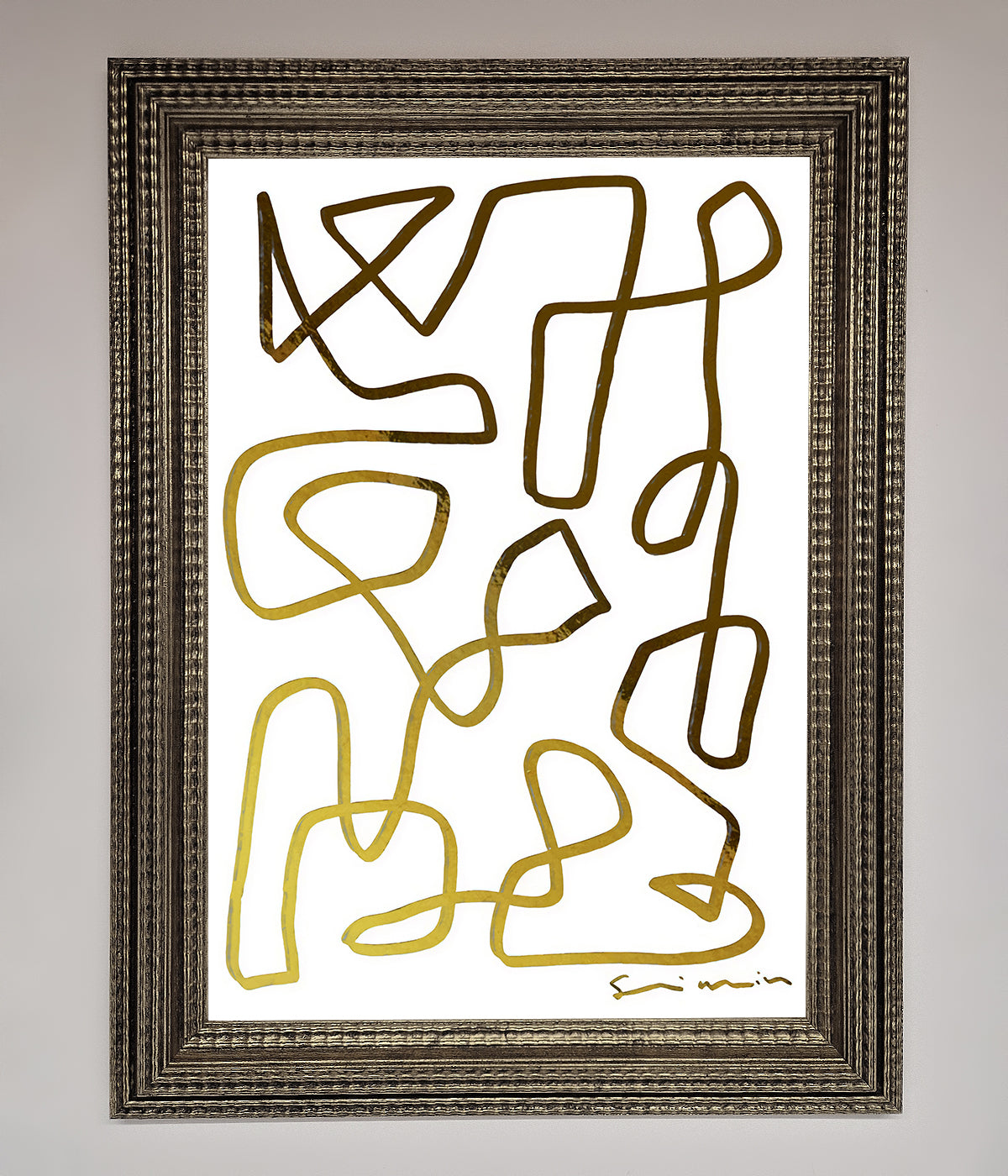 Line Squiggle Foil Print print