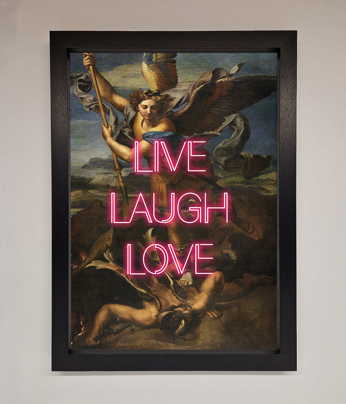 Live Laugh Love Quote Framed Poster print