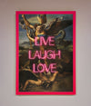 Live Laugh Love Quote Framed Poster print