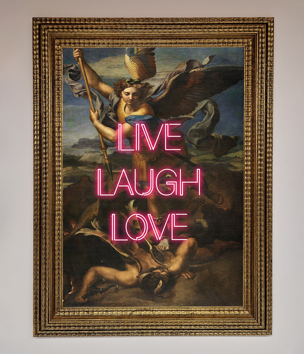 Live Laugh Love Quote Framed Poster print