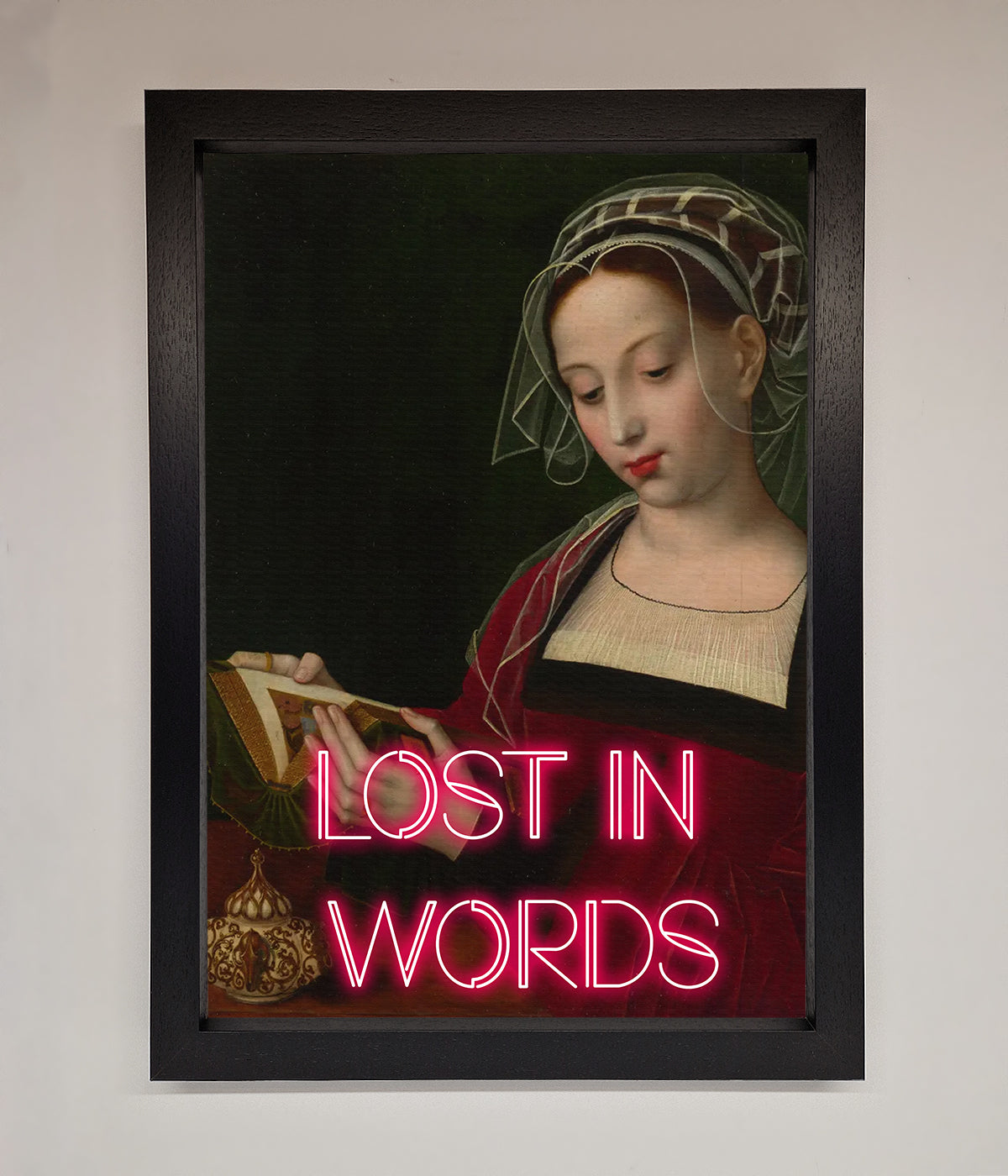 Lost In Words Medieval Framed Poster print