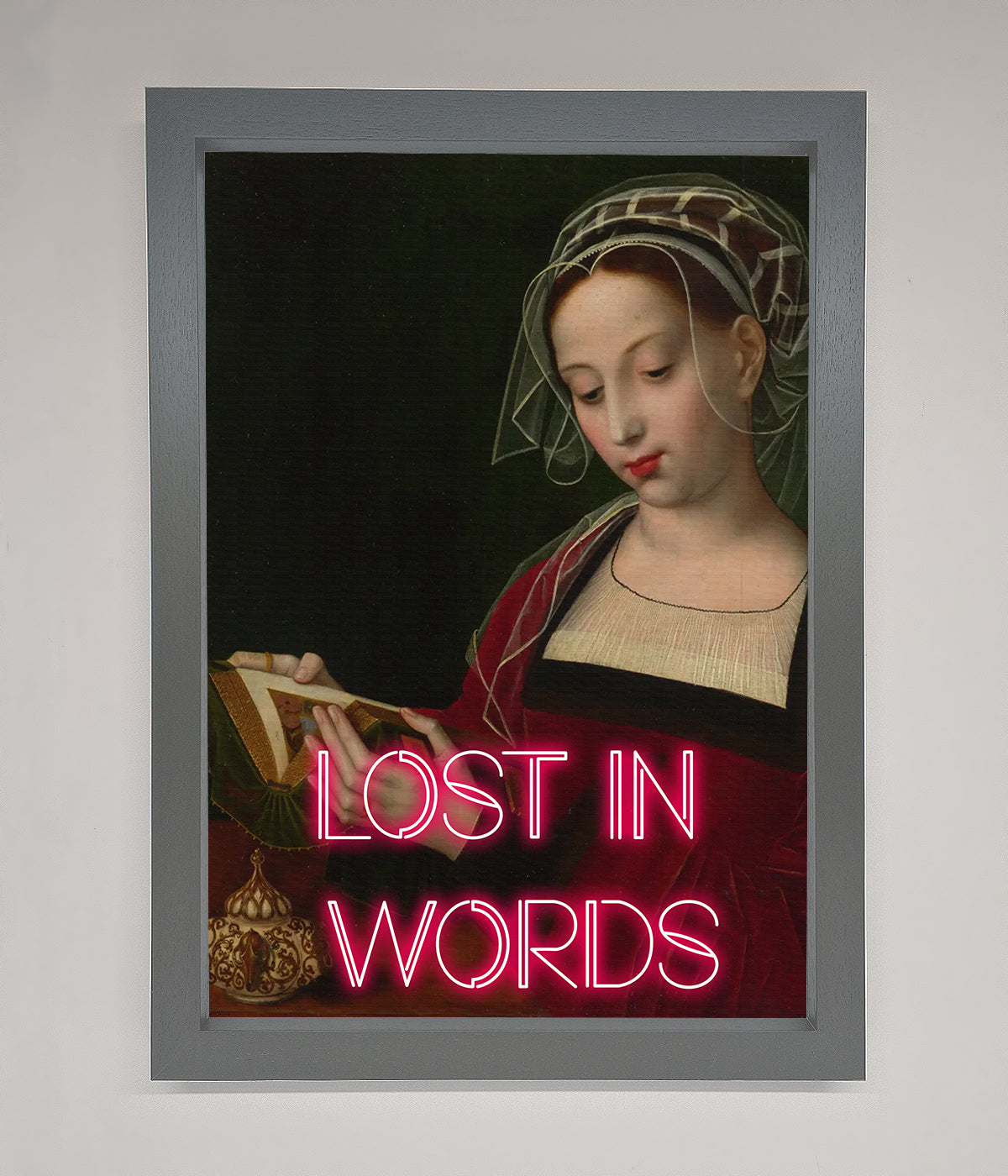 Lost In Words Medieval Framed Poster print