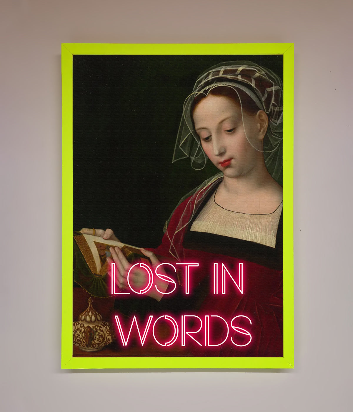 Lost In Words Medieval Framed Poster print