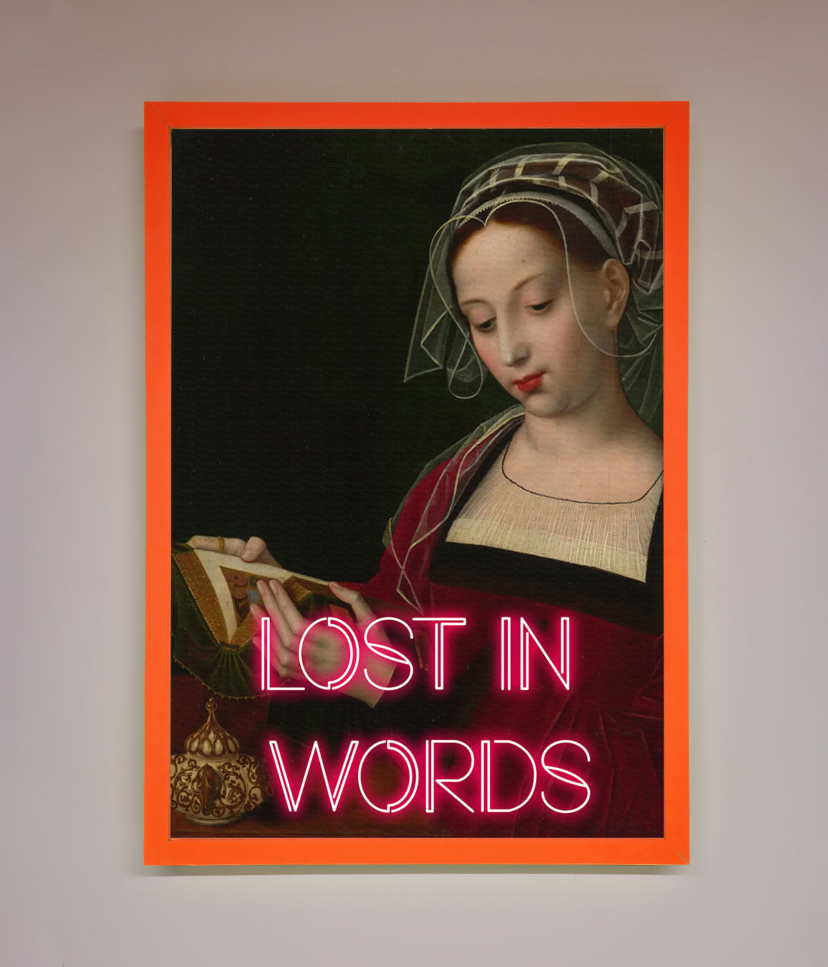 Lost In Words Medieval Framed Poster print