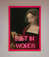 Lost In Words Medieval Framed Poster print