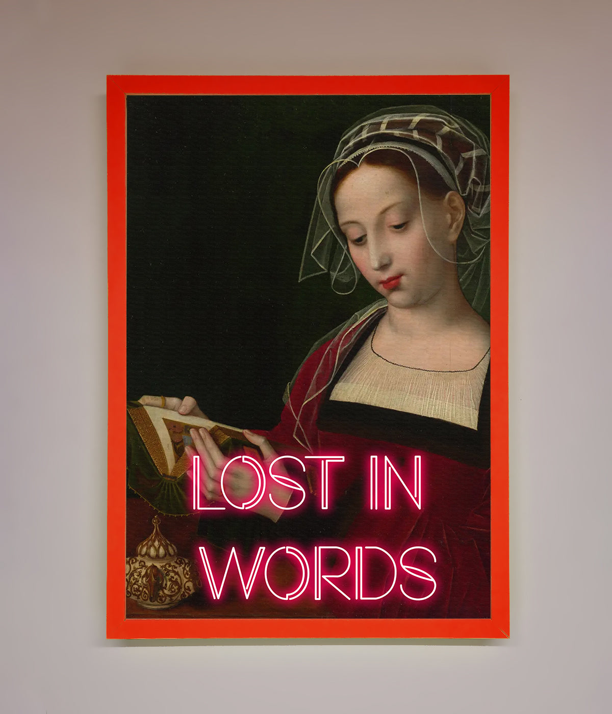 Lost In Words Medieval Framed Poster print