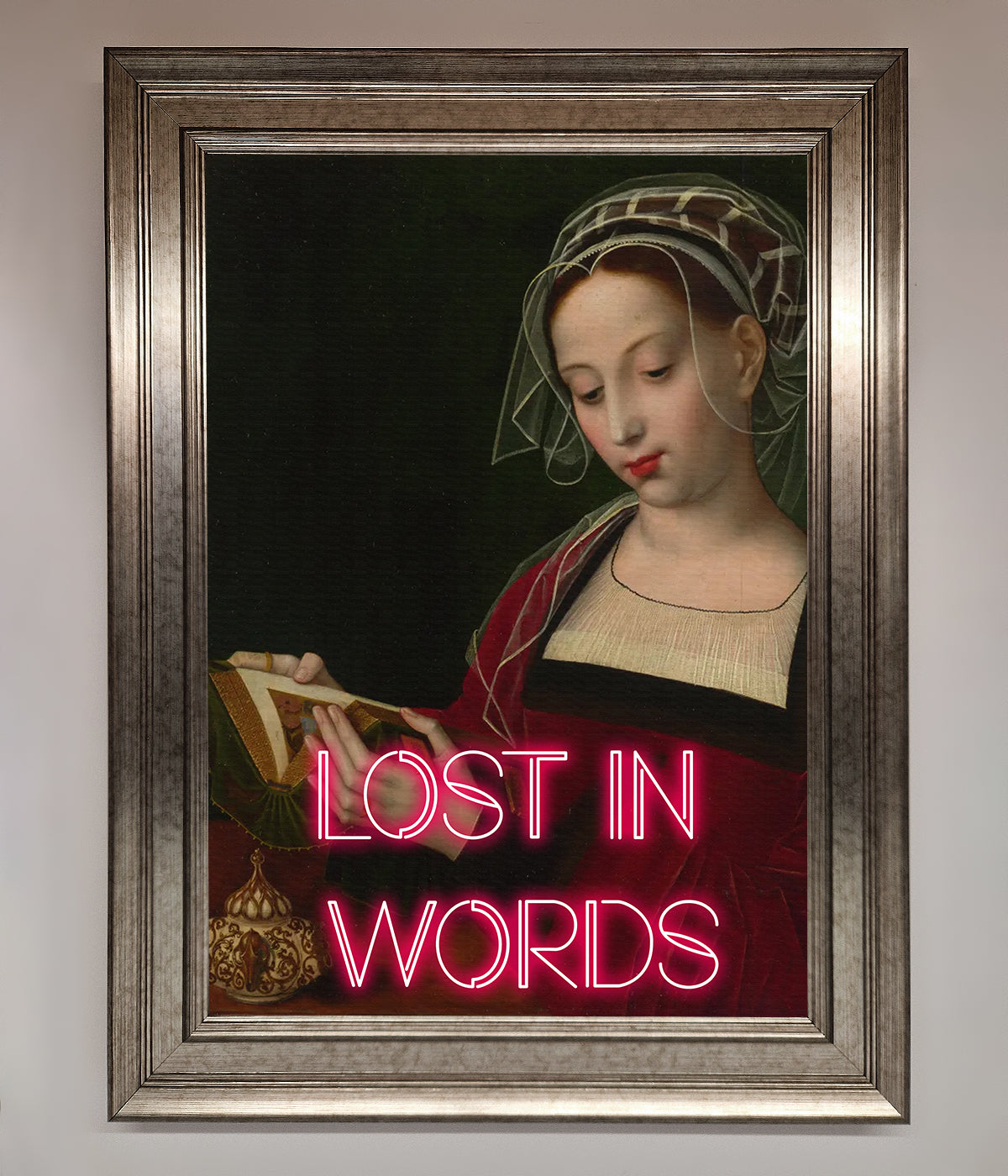 Lost In Words Medieval Framed Poster print