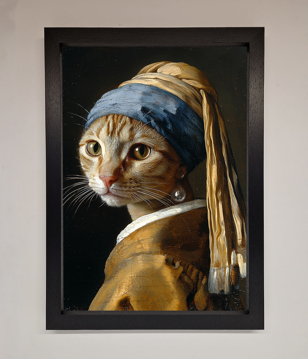 Mona Lisa Cat Framed Poster print