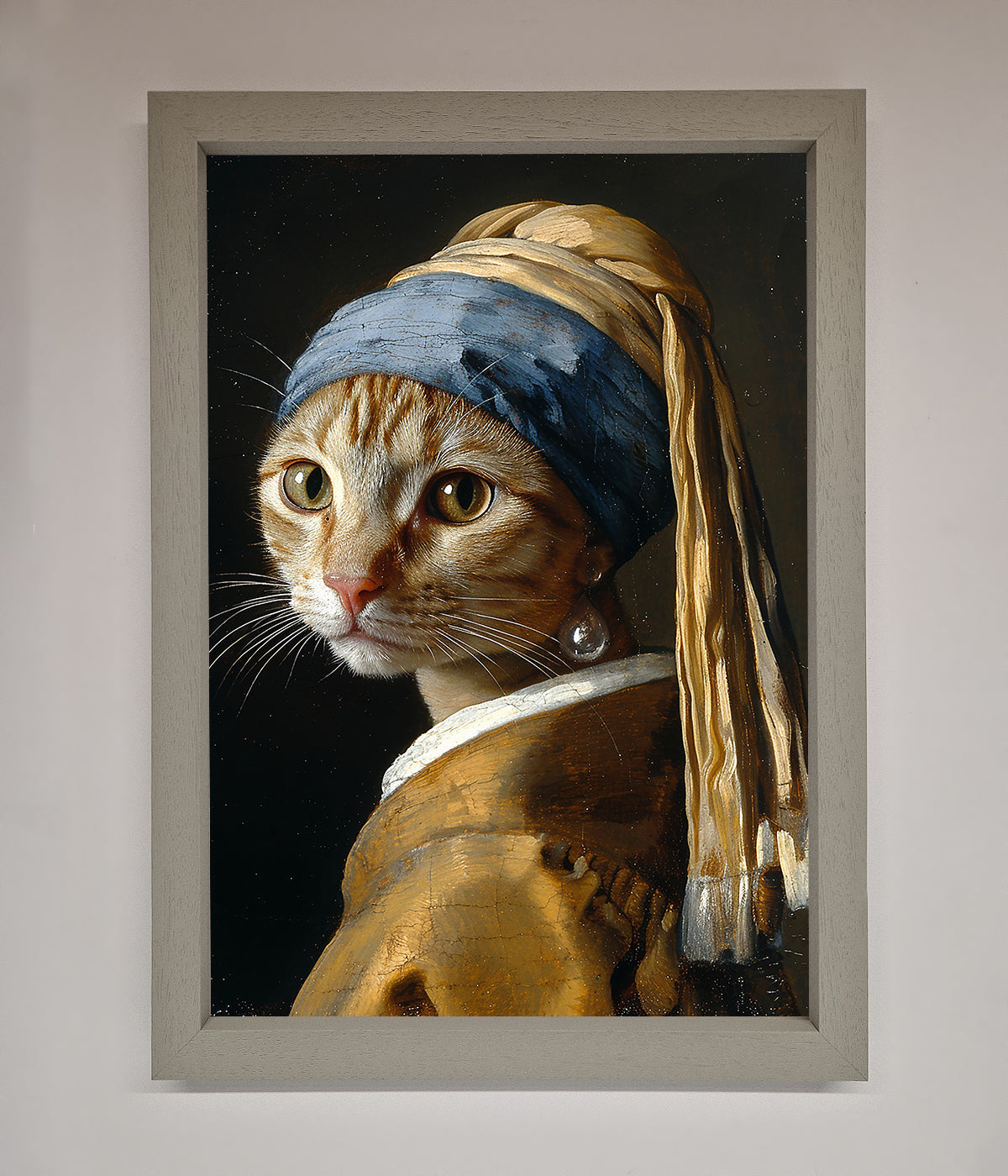 Mona Lisa Cat Framed Poster print