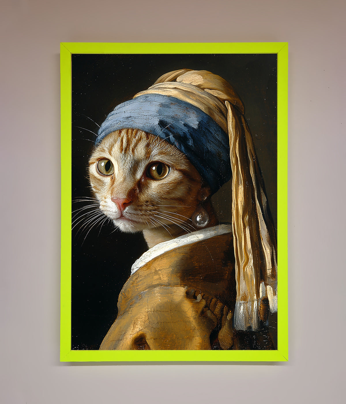 Mona Lisa Cat Framed Poster print