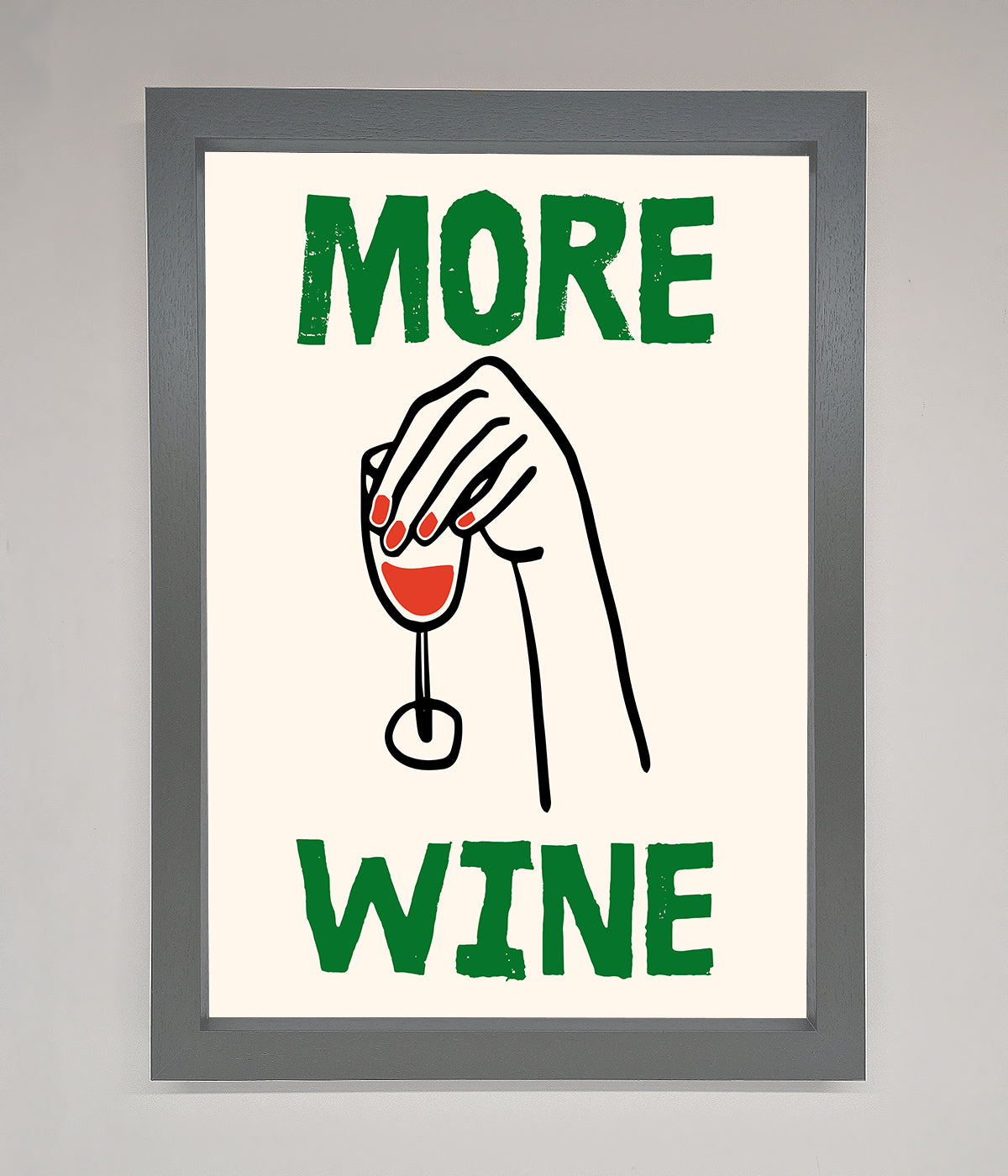 More Wine Framed Print print