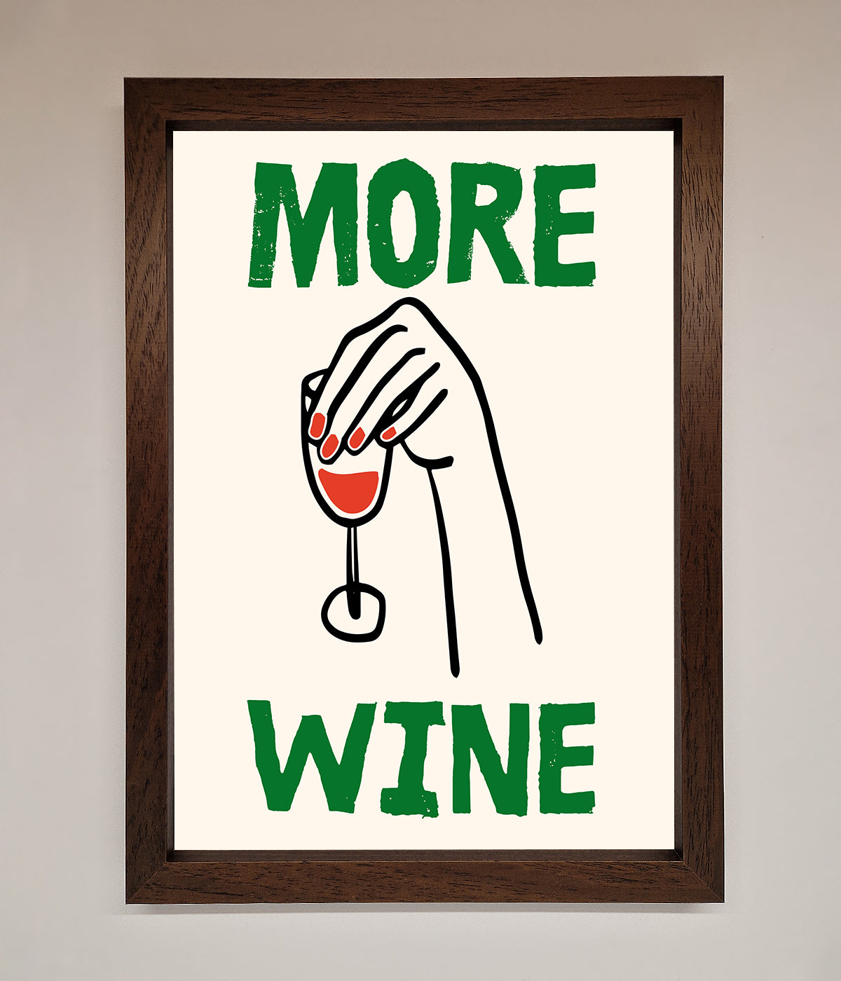 More Wine Framed Print print