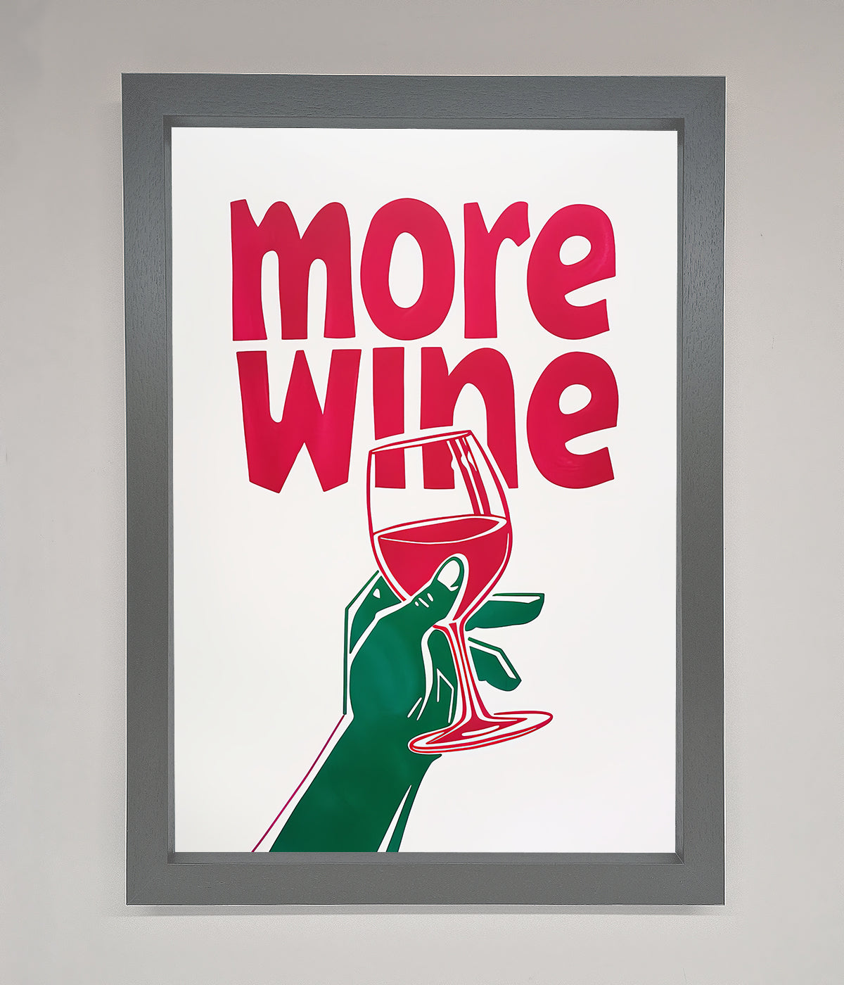 More Wine Quote Framed Print print