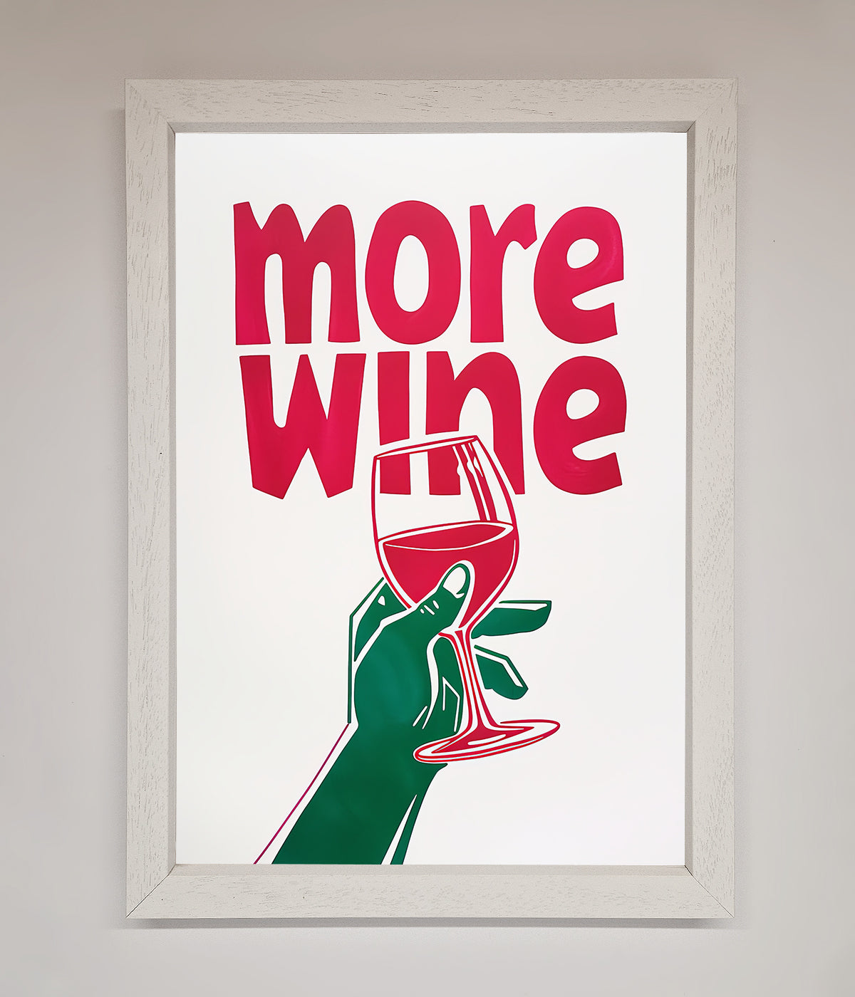 More Wine Quote Framed Print print