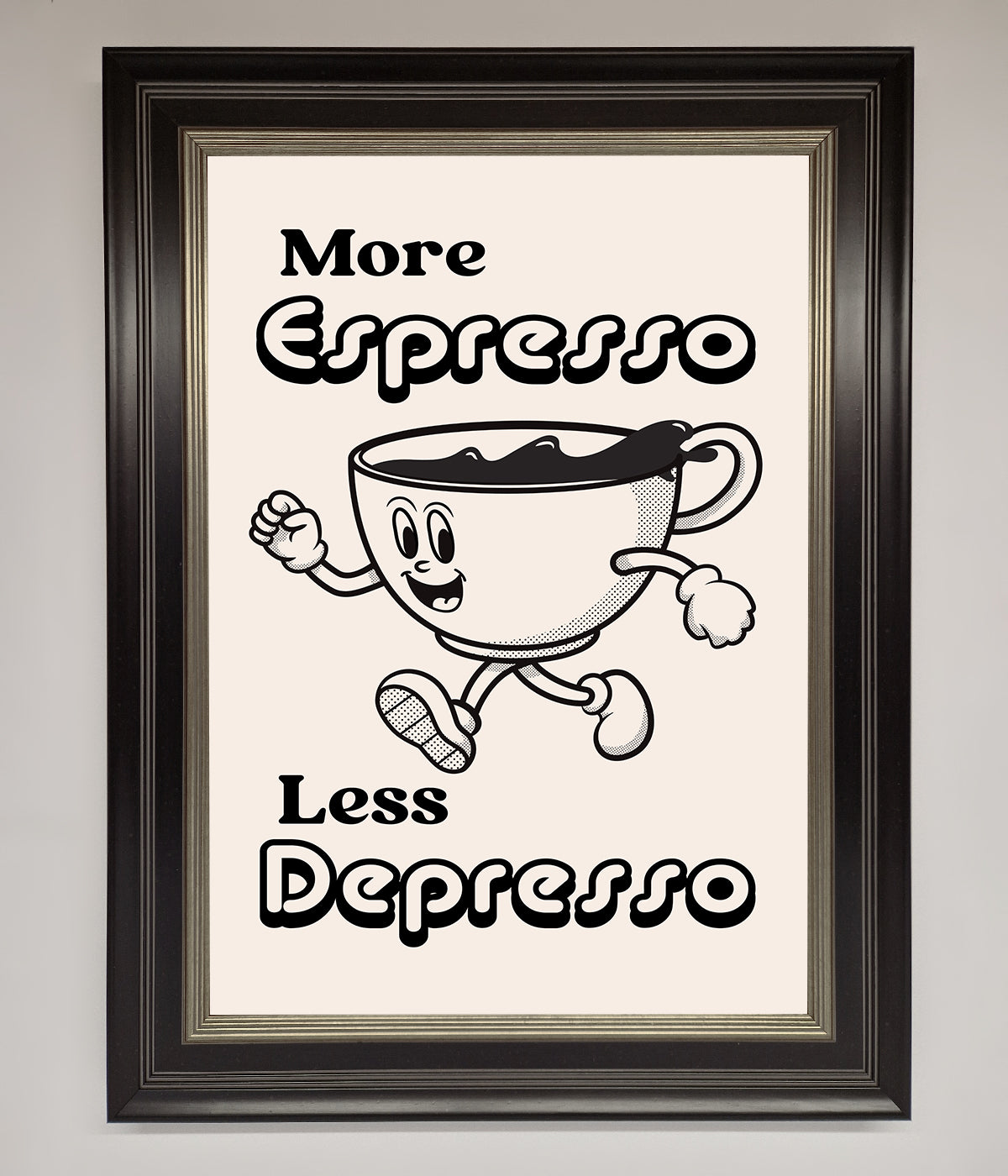 More Espresso Framed Print print