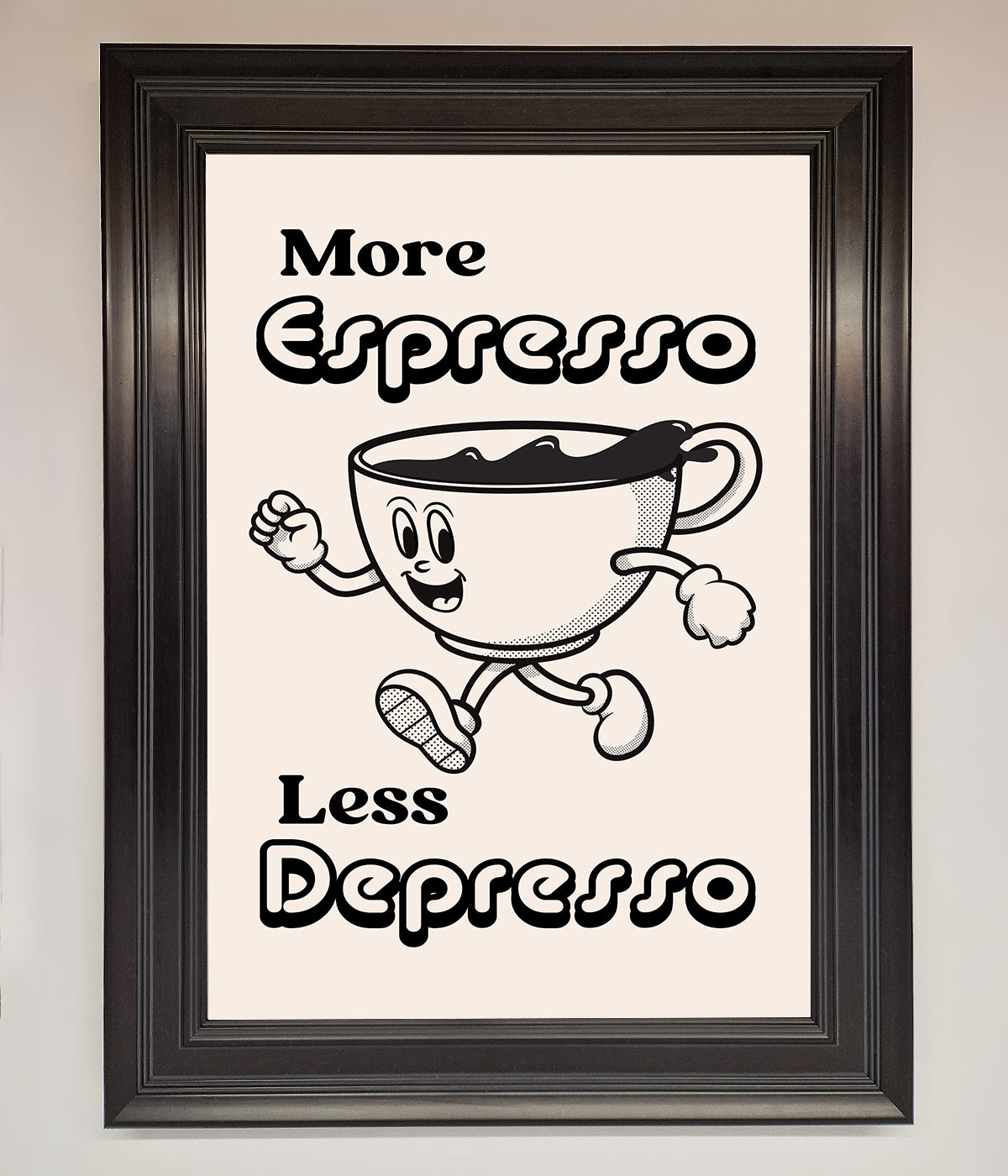 More Espresso Framed Print print