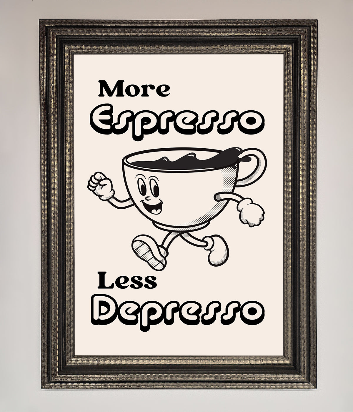 More Espresso Framed Print print