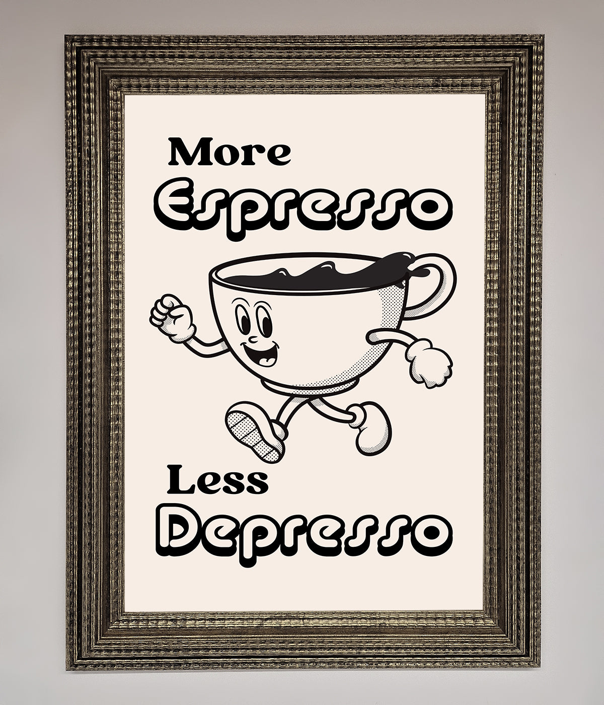 More Espresso Framed Print print