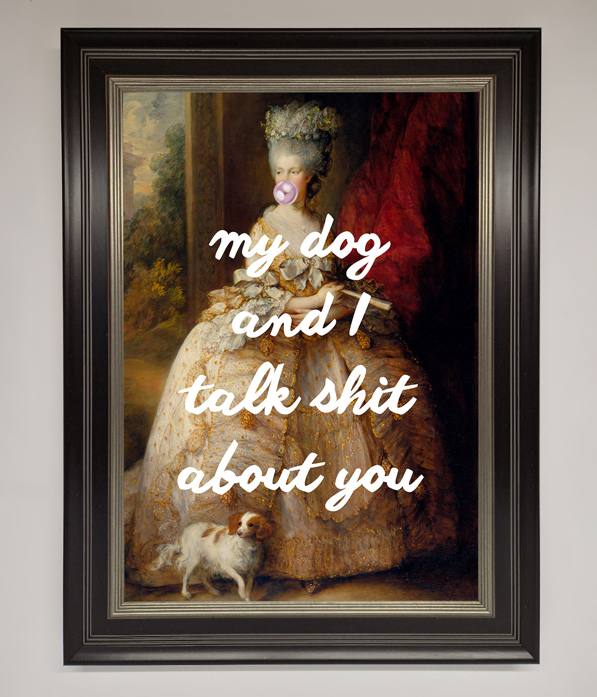 My Dog And I Framed Poster print