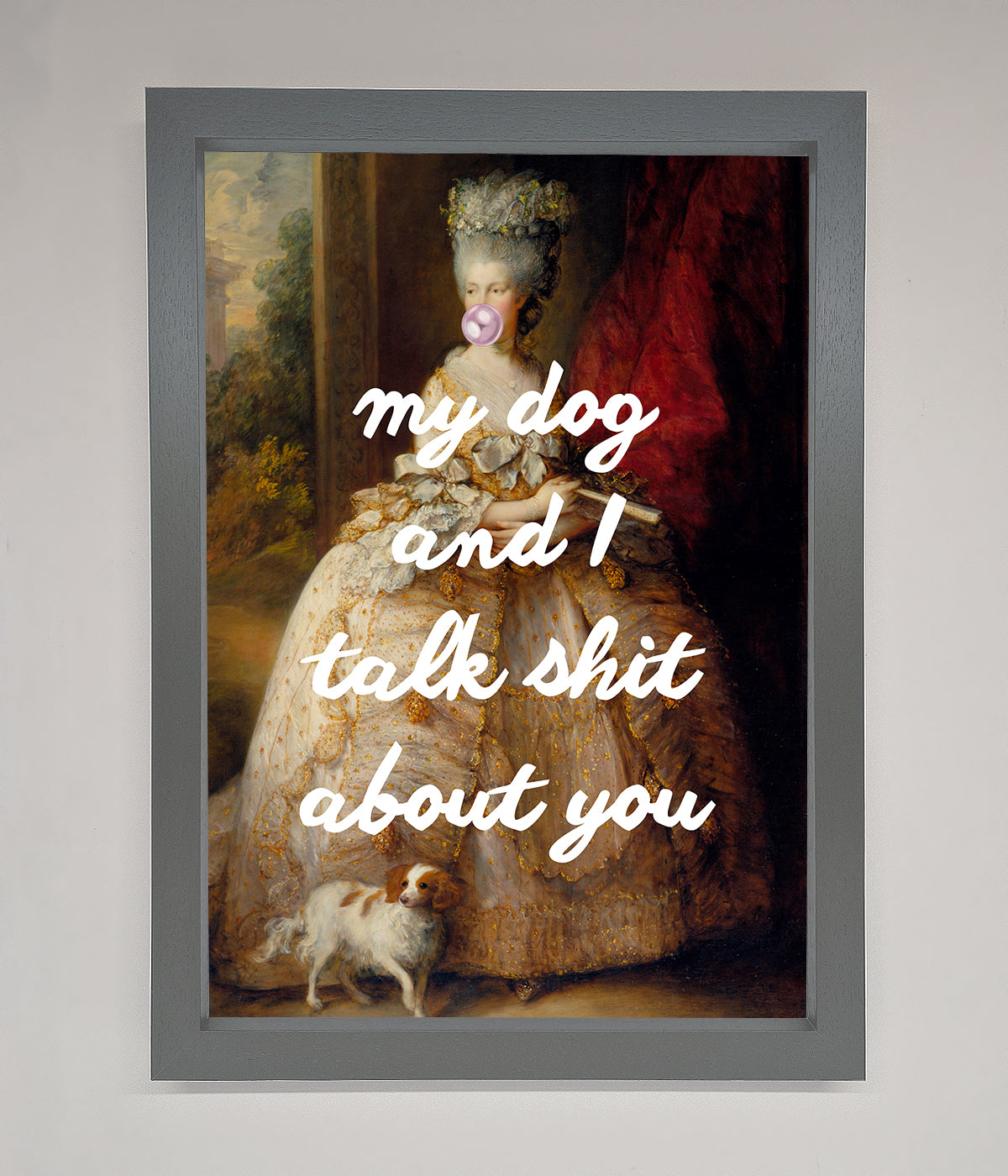 My Dog And I Framed Poster print