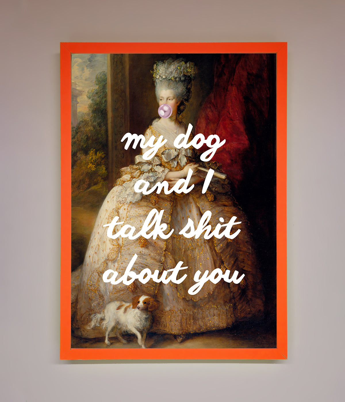 My Dog And I Framed Poster print