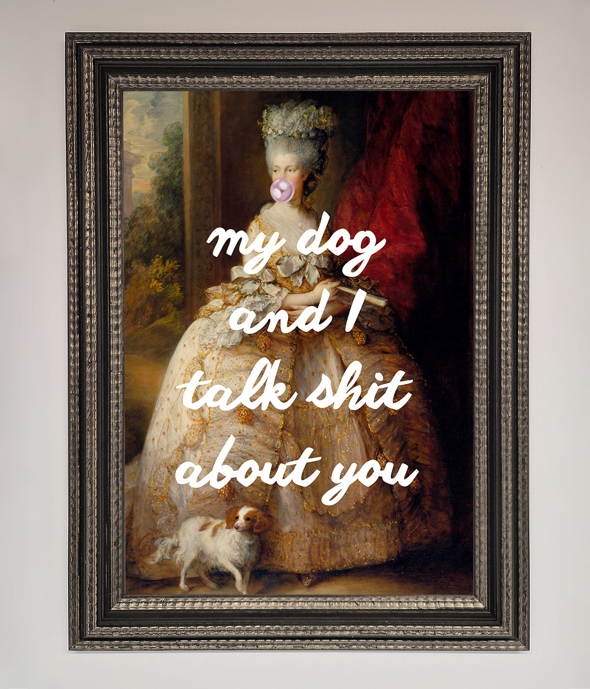 My Dog And I Framed Poster print