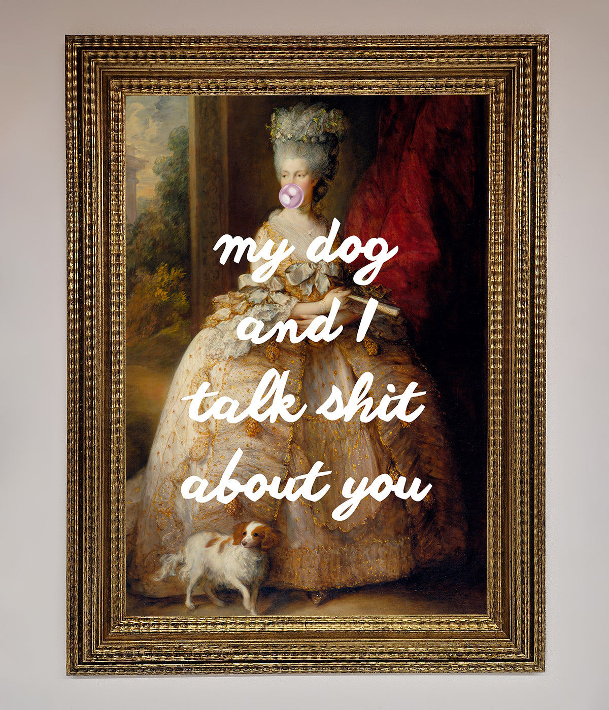 My Dog And I Framed Poster print