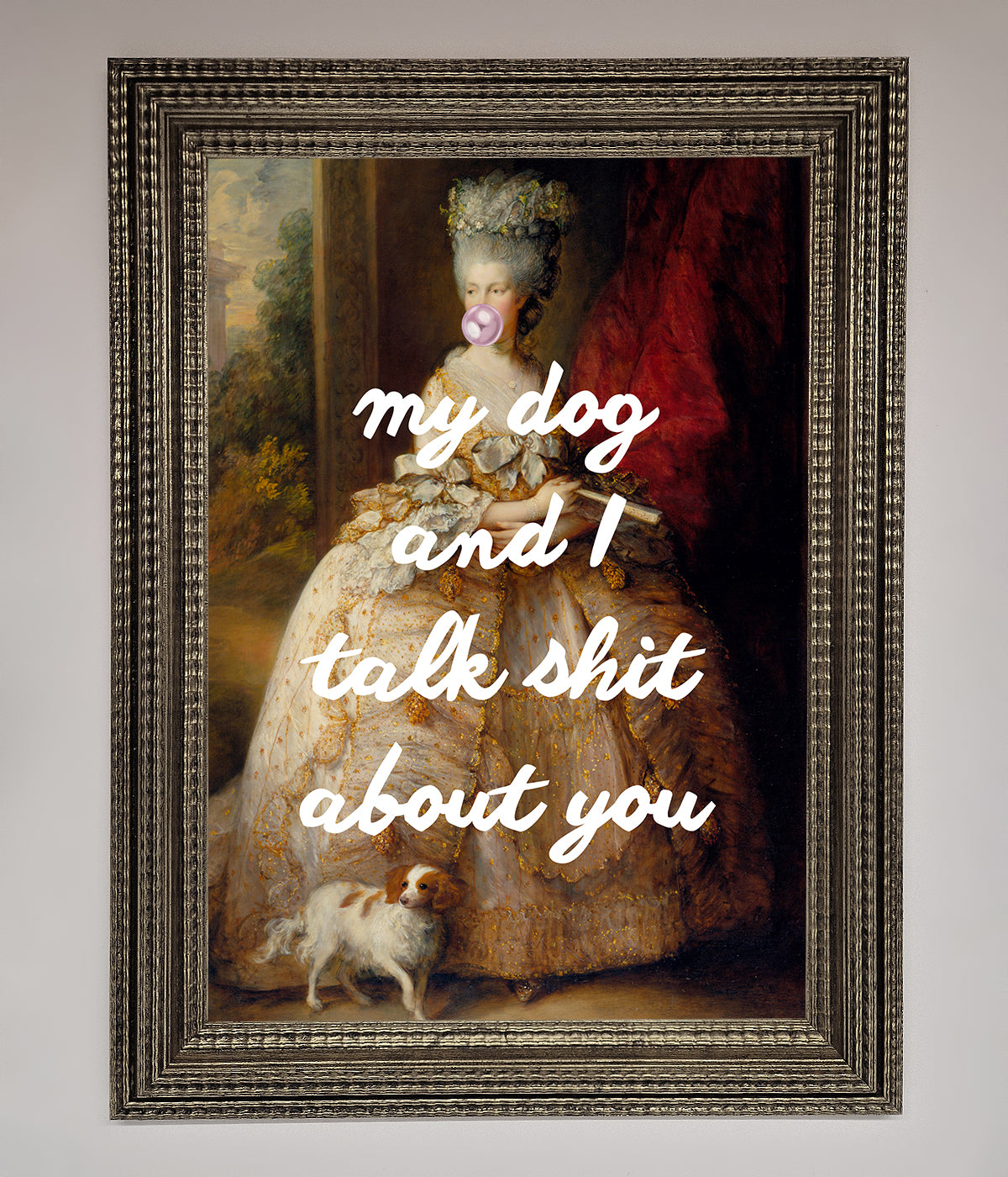 My Dog And I Framed Poster print