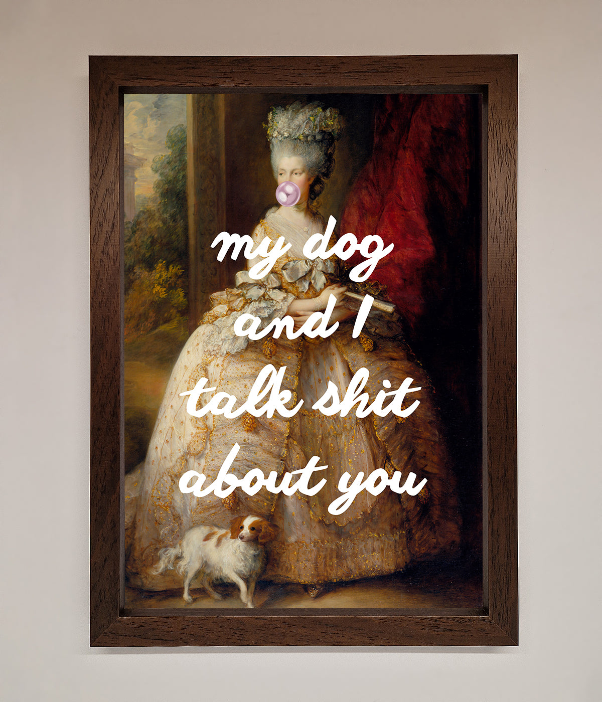 My Dog And I Framed Poster print