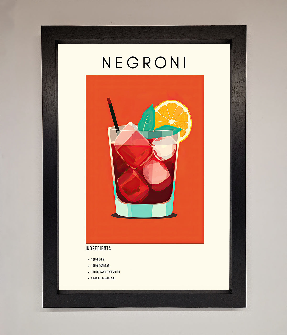 Negroni Framed Wall Art print