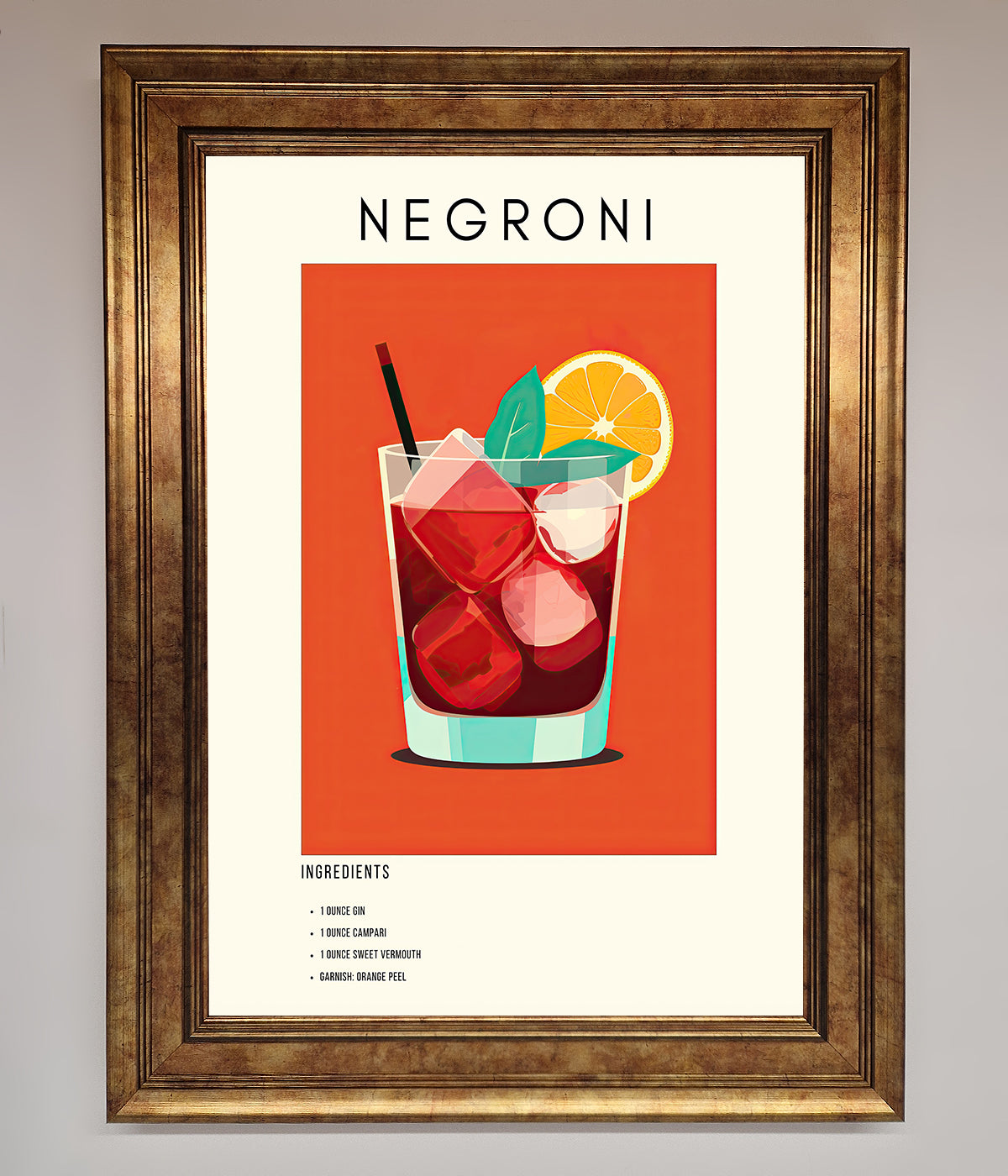 Negroni Framed Wall Art print