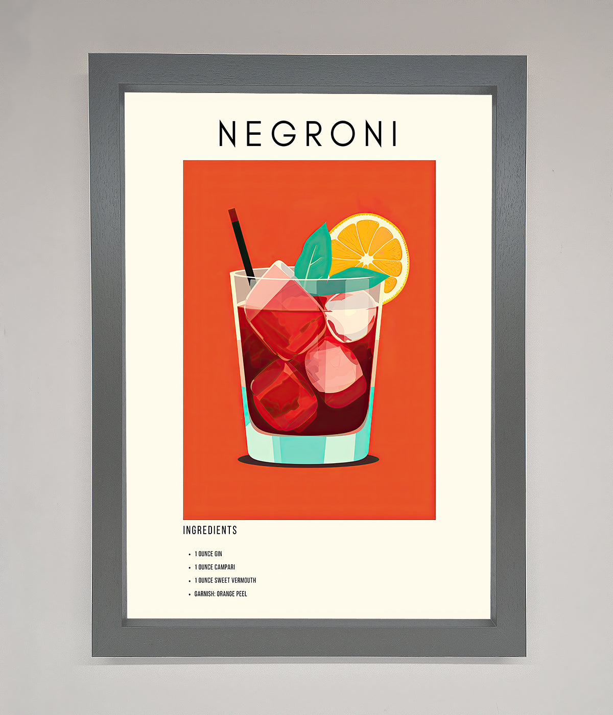 Negroni Framed Wall Art print